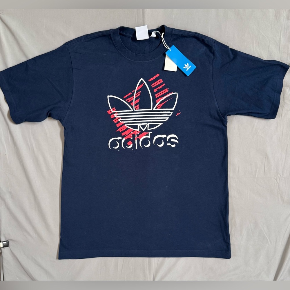 Adidas Dark Blue Tee with Logo‎